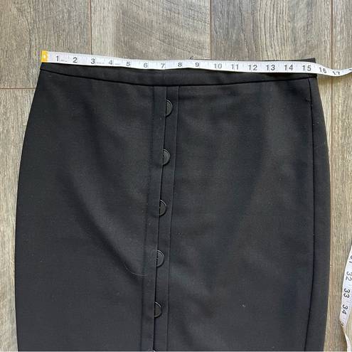 Trina Turk  Button Front Black Pencil Skirt Size 6