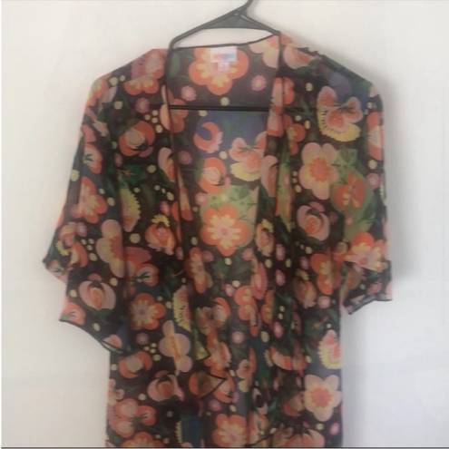 LuLaRoe Floral Kimono Top Size Small