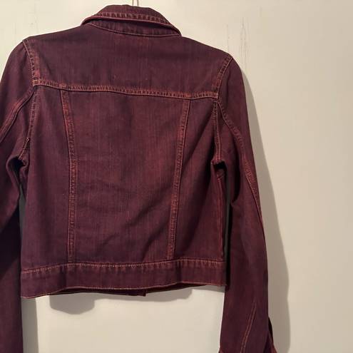 Aeropostale Pretty Little Liars Burgundy Denim Jacket Size M