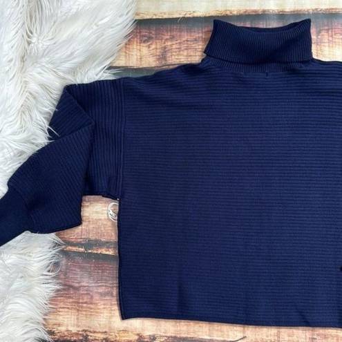 Good American  Blue Mock Neck Sweater