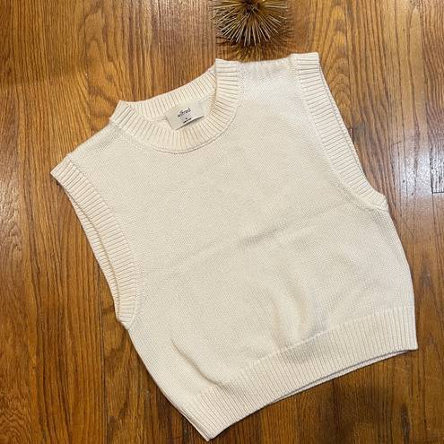 Aritzia  Wilfred Alps Wool Blend Sweater Vest Cream Size Medium