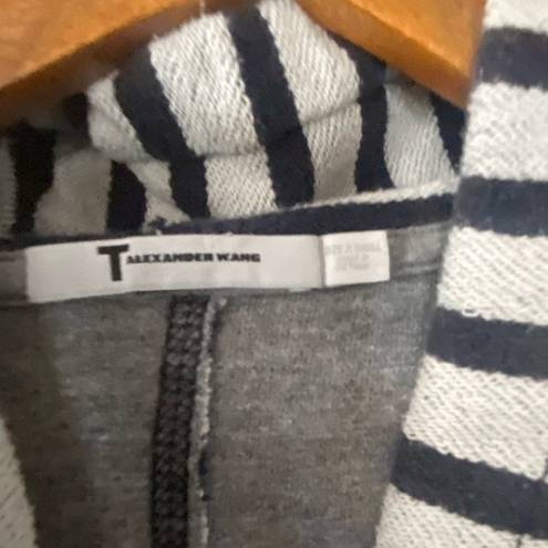 Alexander Wang T by  Navy Stripe French Terry Hoodie