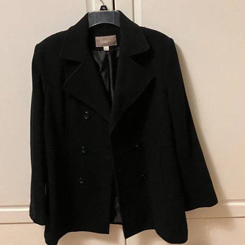 Croft & Barrow  Black Pea Coat - Large