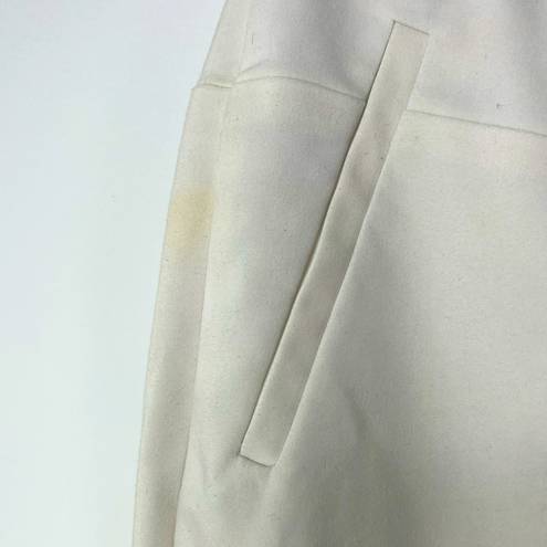 ZARA Basic Oyster White Mid-rise tapered pants