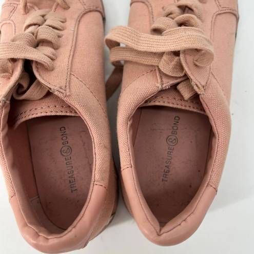 Treasure & Bond  Pink Canvas Speckled Sole Tennis Shoe