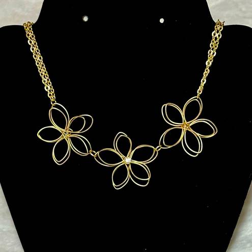 Daisy Gold Toned  Chain Necklace