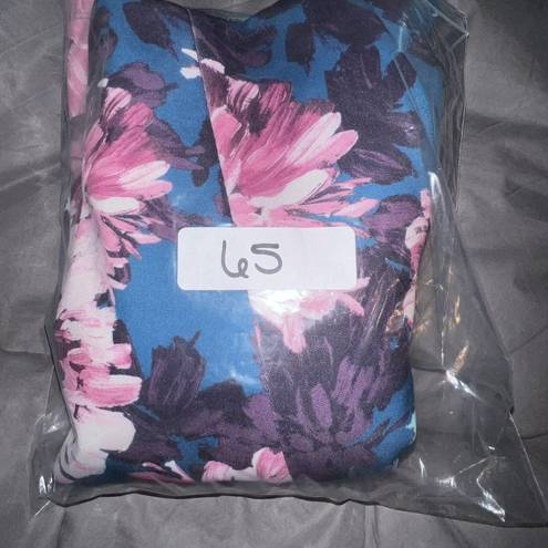 Gabby Skye  SLEEVELESS BLUE PINK FLORAL SHEATH FIT FLARE DRESS WOMEN SIZE 12