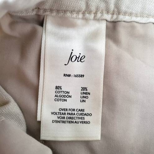 Joie  Shorts Womens Small NWT Beige Linen Blend Pleated High Waisted Summer