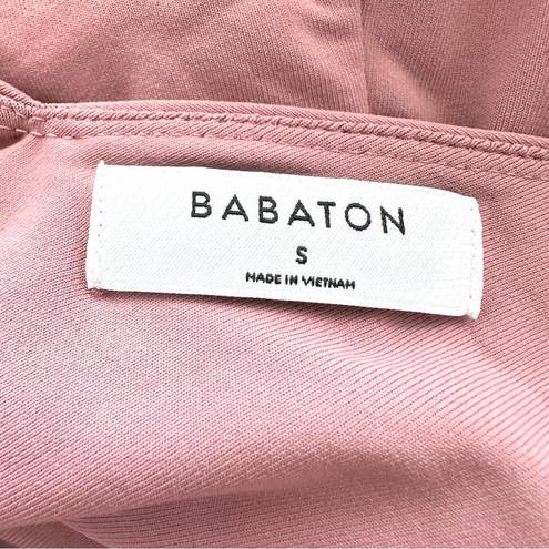 Babaton  Small Pink Contour V-Neck Bodysuit