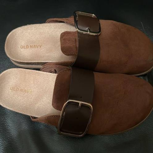 Old Navy faux suede clogs - worn once