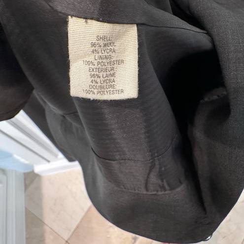 Elizabeth and James  Dark Gray Wool‎ Pleated Career Blazer Size 6