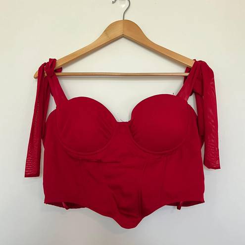 Windsor Red Corset Crop top