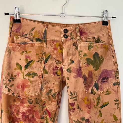 Pilcro Anthropologie The Wanderer Low Rise Slouchy Floral Utility Ankle Pants