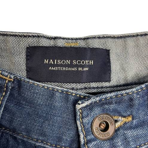 Scotch & Soda Maison Scotch L’Adorable Boyfriend Ripped Blue Jeans