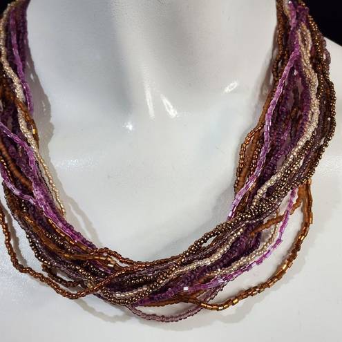 Coldwater Creek  Seed Beaded Necklace