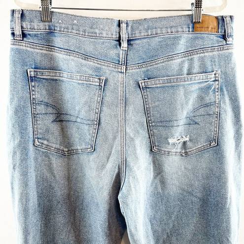 American Eagle  Outfitters Highest Rise 90's Distressed Boyfriend Jeans Blue 18R