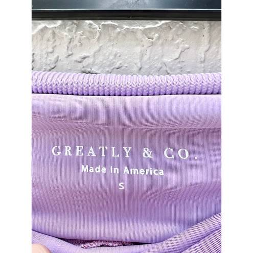 Krass&co Greatly &  Ribbed Crop To & Compression Shorts Lot Of 2 Purple Women's Small