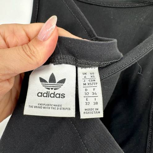 Adidas  Adicolor Classic Fitted Summer Mini Dress Black White Women's XS