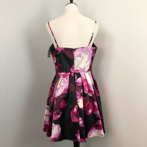 Jump  Apparel Floral Fit & Flare Mini Party Dress Sz 12