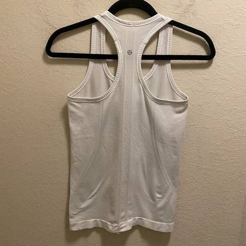 Lululemon  White Swiftly Tech Racerback Tank Size 4