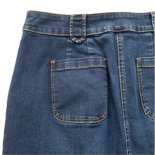 Talbots  Jean Skirt Button Front Pencil Denim Jean Skirt Size 6 NWOT