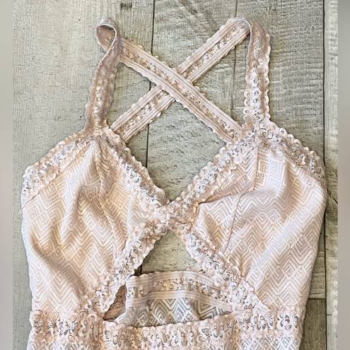 Aerie Pink Lace Bodysuit