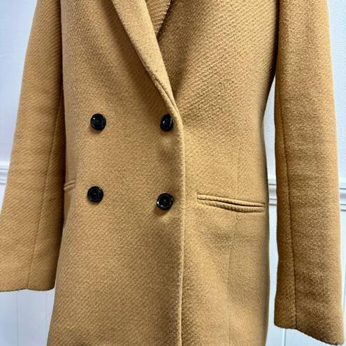 Banana Republic Double Breasted Wool Blend Button Closure Coat Camel Tan Brown 6