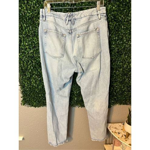 Good American  Good Classic High Rise Distressed Jeans Size 10/30