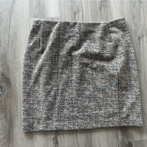 EXPRESS NWOT  L Brown Tweed High Rise Mini Skirt