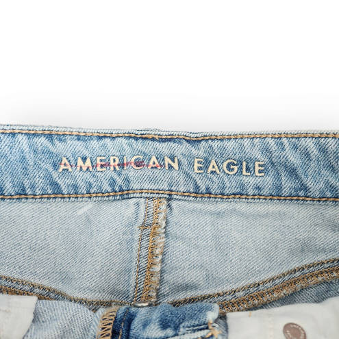 American Eagle  Tomgirl Midi Mid Rise Ripped Loose Jean Shorts 4