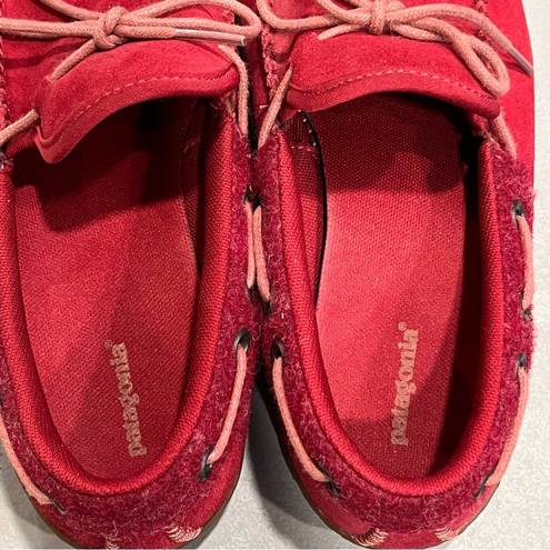 Patagonia Women’s  Waxed Red Kula Suede Moccasins Size 7