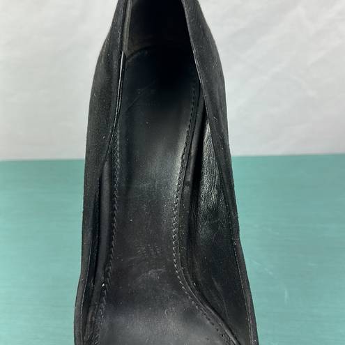 Brian Atwood B  black suede pumps heels crystals size 7.5