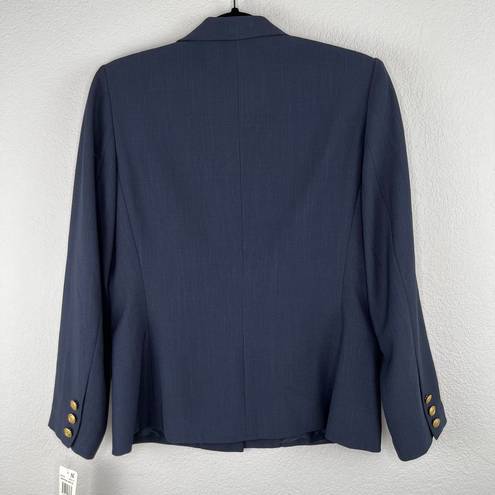 Rafaella  Petites Navy Blue Nautical Single Breasted Suit Blazer 10P NWT