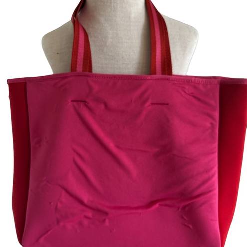 Summersalt  Womens Beach Tote Neoprene Pink Red Large 15 x 13 x 5