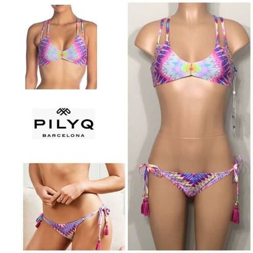 PilyQ  Modeea bikini with reversible top. S-top/M-bottom. NWT