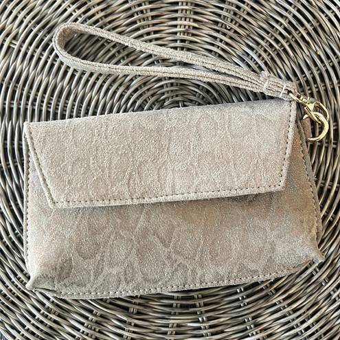 Anthropologie  Llani Stanley Suede Wristlet