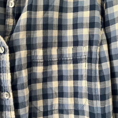 Caslon  Blue Gingham Button Down Shirt