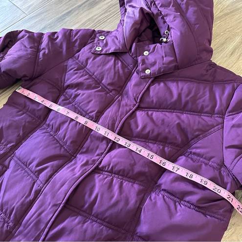 St. John’s Bay  purple puffer coat with hood size Large