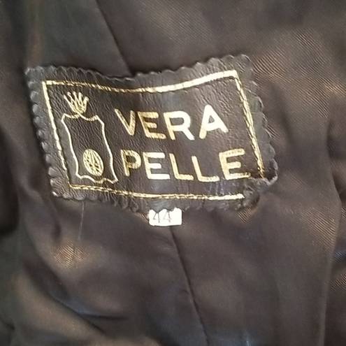Vera Pelle 💕💕 Vintage Black Leather Blazer Jacket