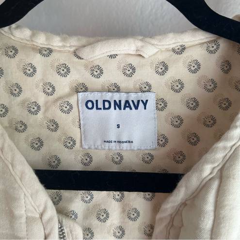 Old Navy Quilted Bomber Jacket - Cream - Small