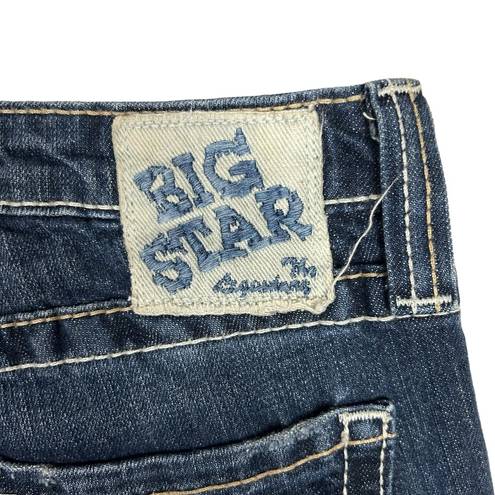 Big star  Womens Size 29 Cropped Jeans Straight Leg Thick Stitch Western Low Rise