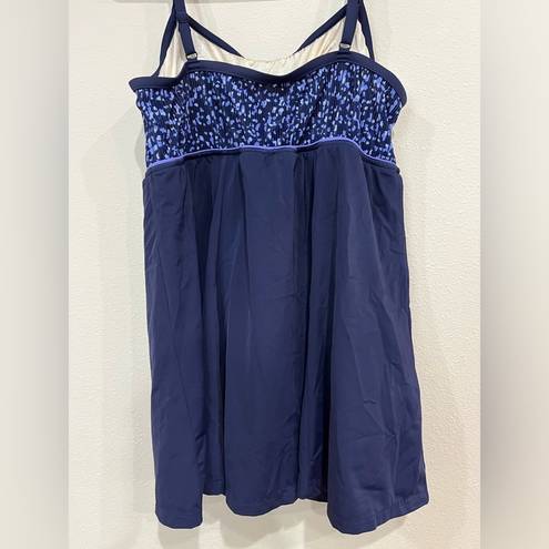 Maxine of Hollywood Maxine Navy Blue Dress Bathing Suit Full Coverage