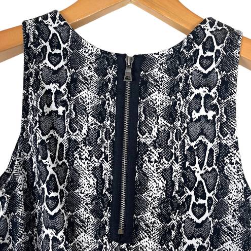 Karen Kane Women's Sleeveless Snake Printed A-Line Dress (Small, Black/White)