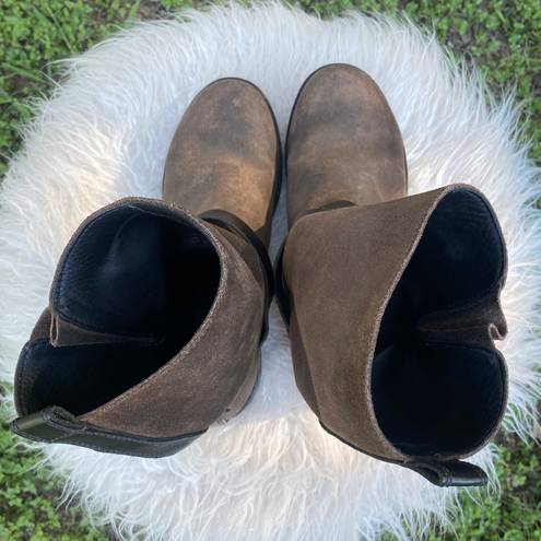 Rag and Bone  Double Strap Suede Moto Boots size 38 