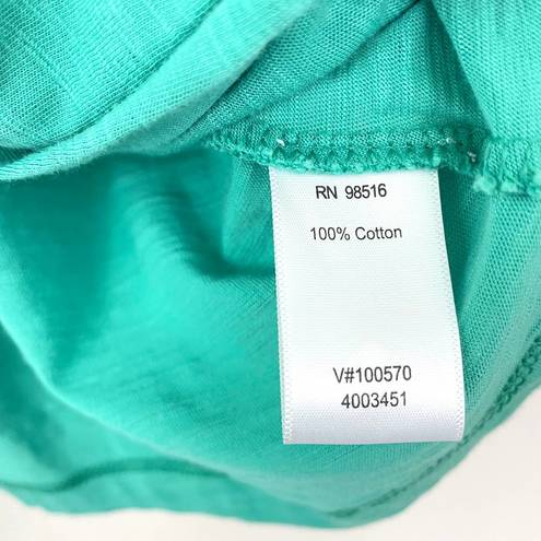 Coldwater Creek  Women's Open Front Green Cotton Cardigan Size M