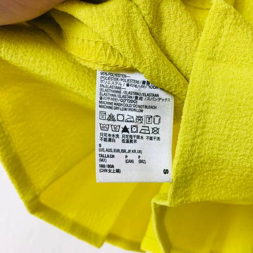 American Apparel Neon Yellow Tennis Skirt Size Small