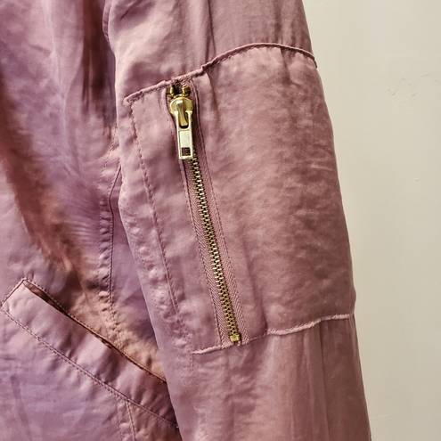 Love Tree  Pink Bomber Jacket S Gold Accents