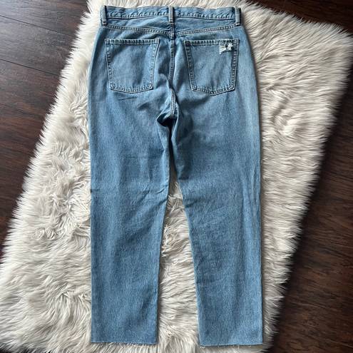 Old Navy Sky-Hi Straight Raw Hem Jeans