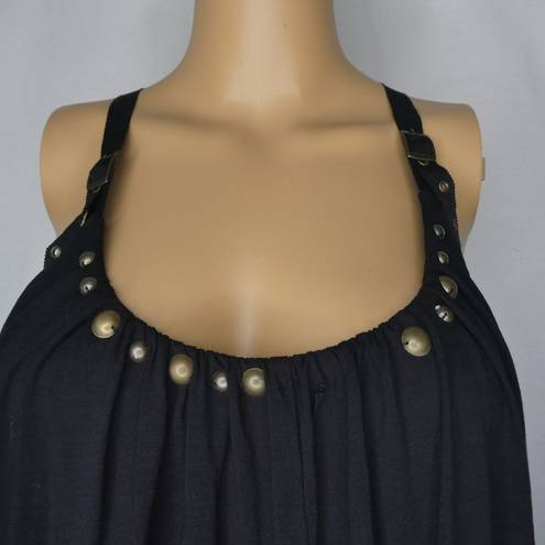 Cynthia Steffe  Studded Buckle Strap Swing Tank Top