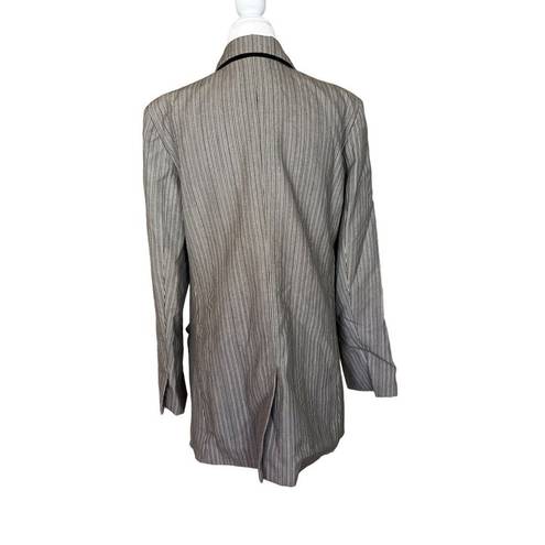 Krass&co  Striped Oversized Blazer in Gray Large Womens Jacket